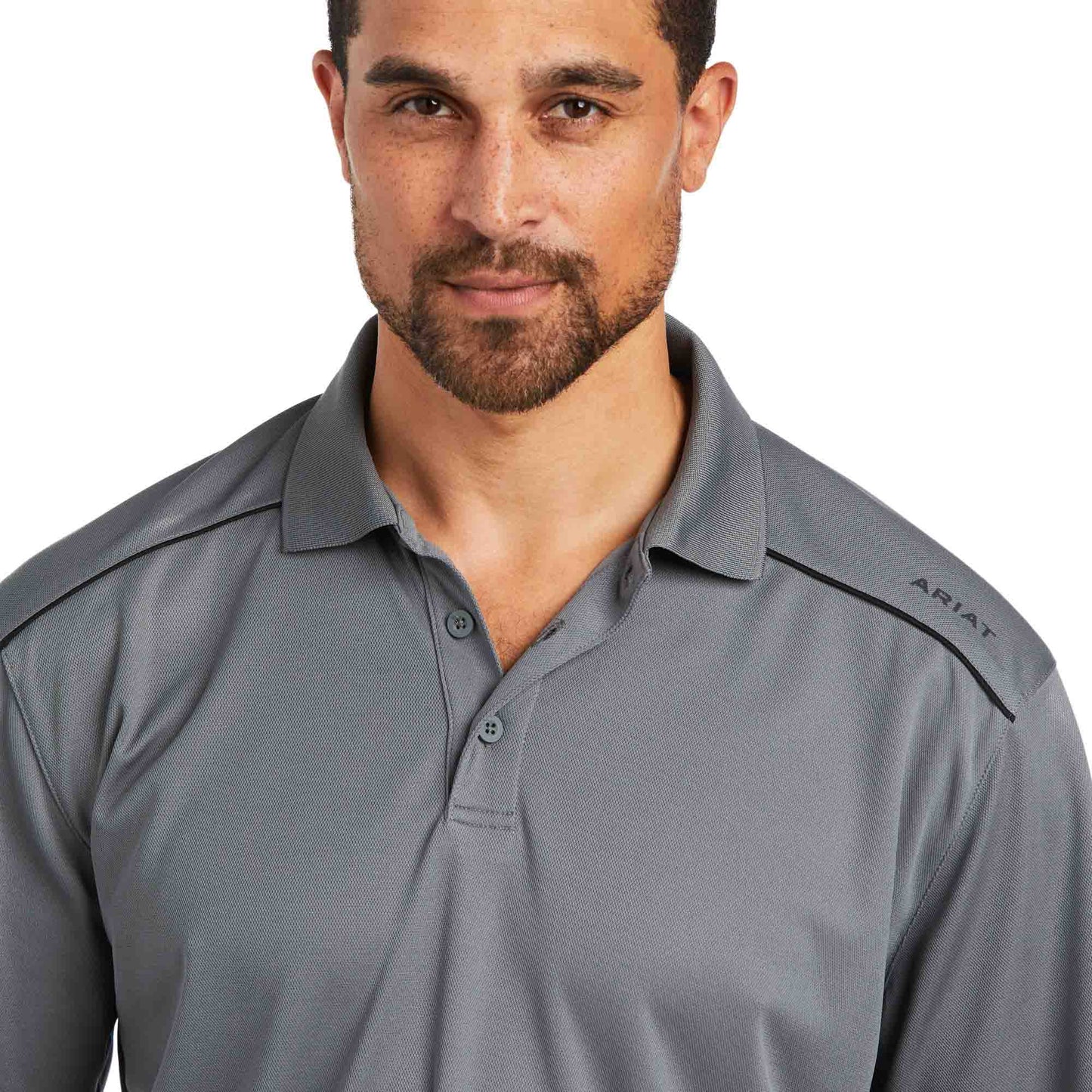 Ariat Mens Tek SSL Polo in Carbon