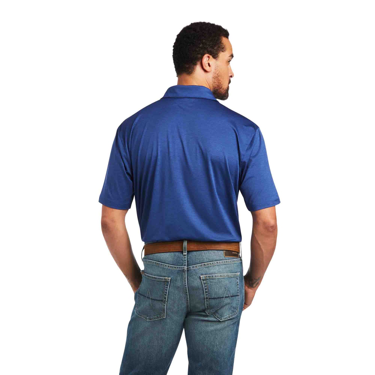Ariat Mens Charger Polo Nc Blue