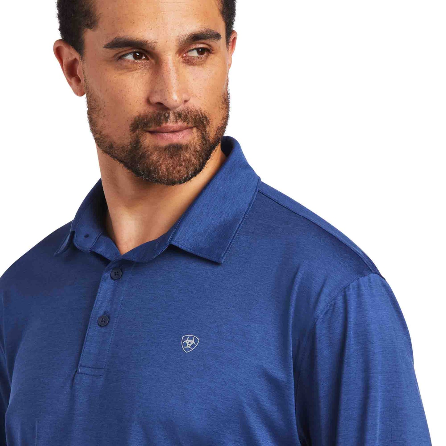 Ariat Mens Charger Polo Nc Blue
