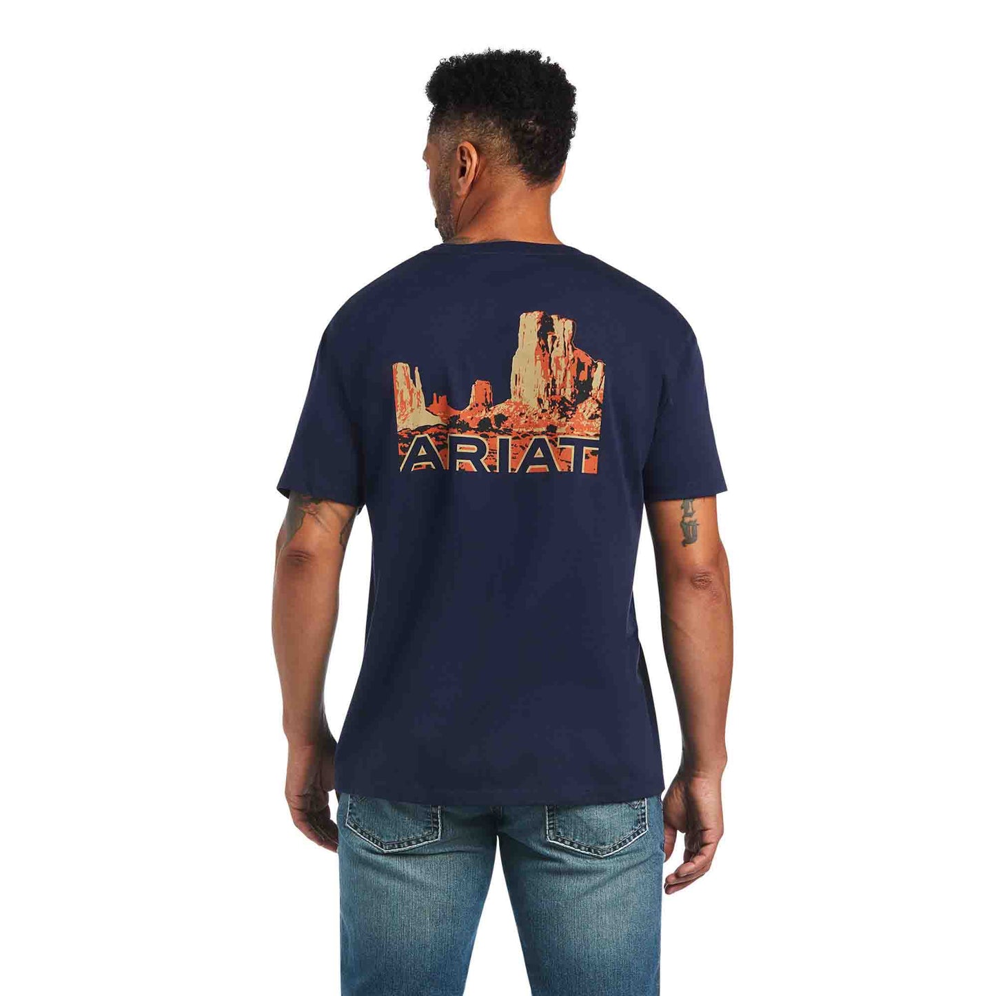 Ariat Monument Sunset Navy Tee