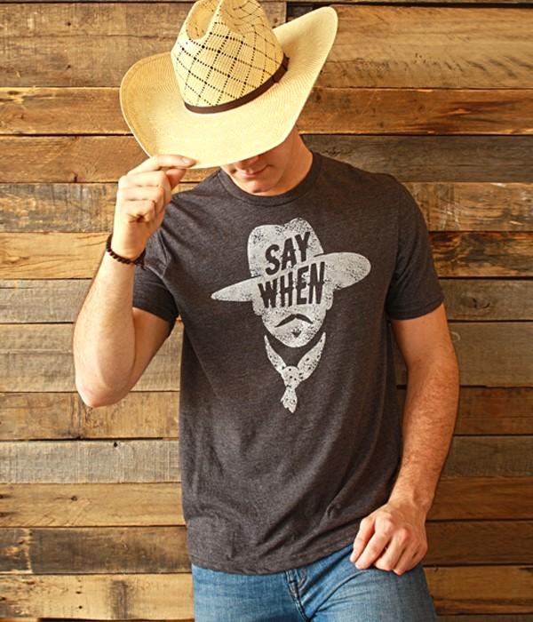 Say When Tee Vintage Charcoal