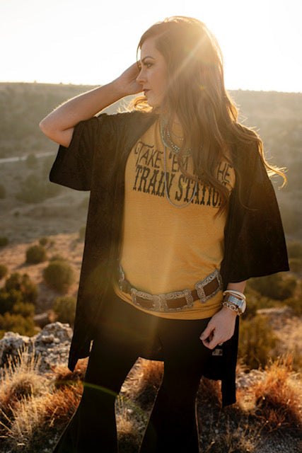 Yellowstone Train Station Tee