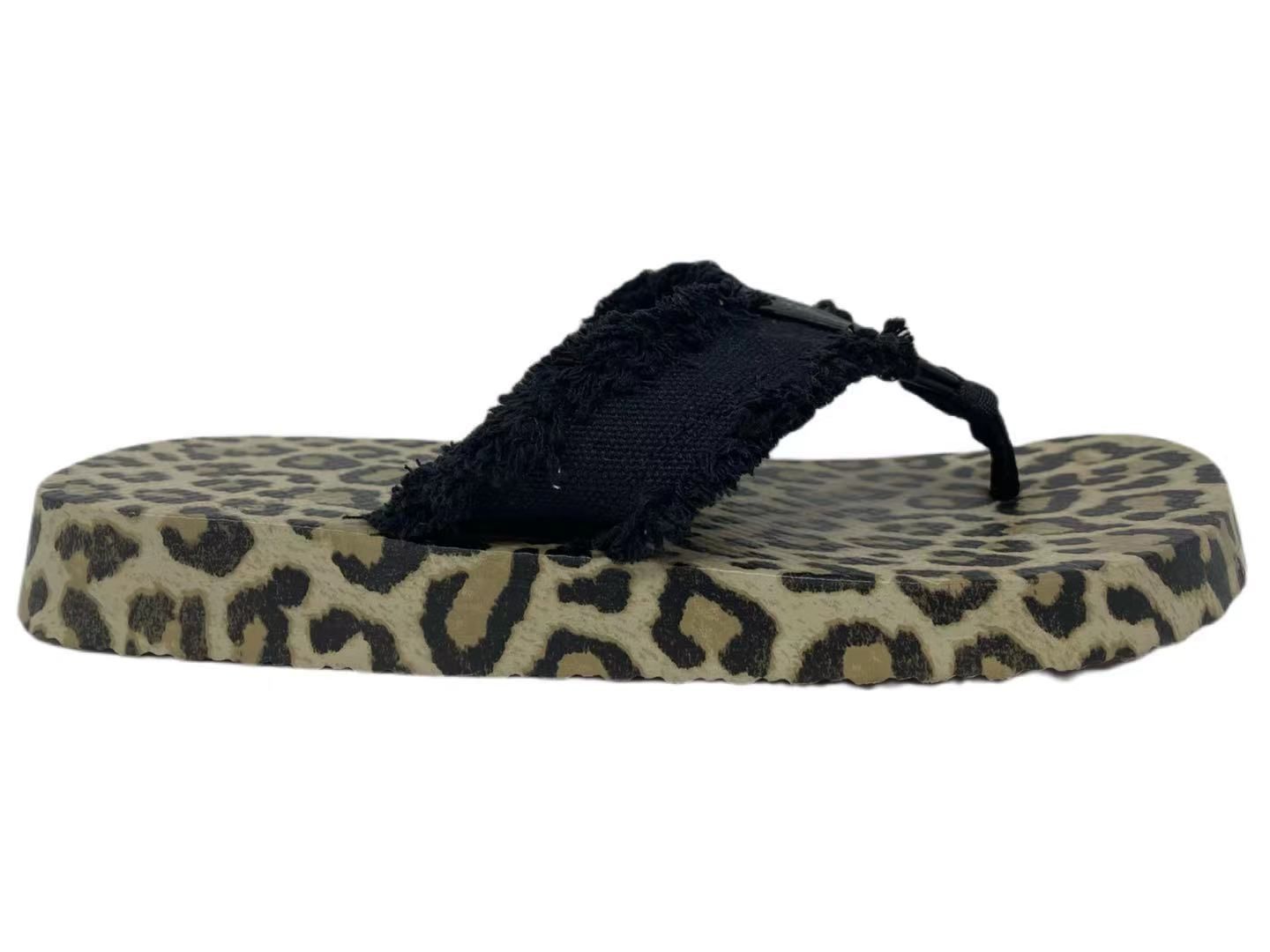 Tallulah Sandals Black Leopard