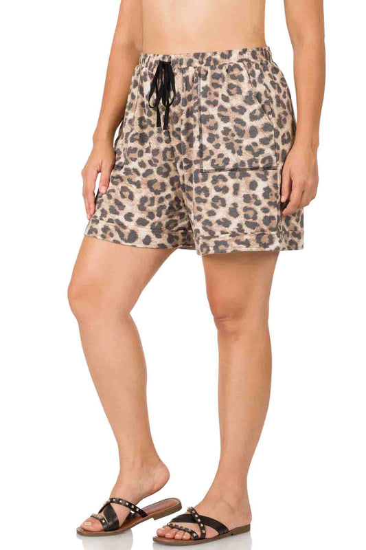 Leopard French Terry Shorts +