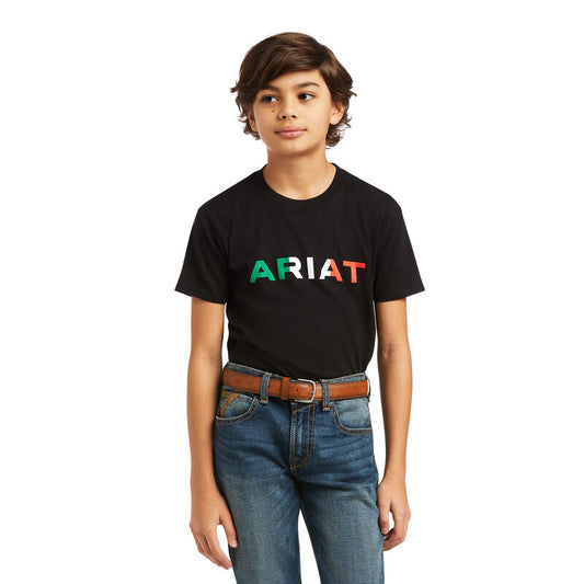 Boys Ariat Viva Mexico Tee Black