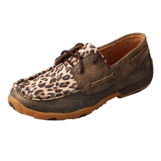 Twisted X Womens Leopard Boat Shoe