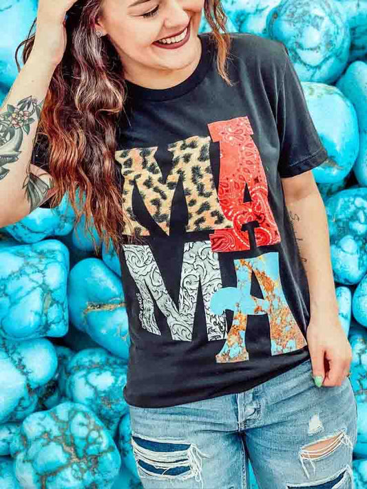Western Mama Tee Black