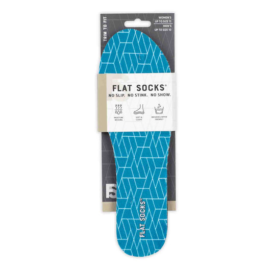 Aqua Print Flat Socks