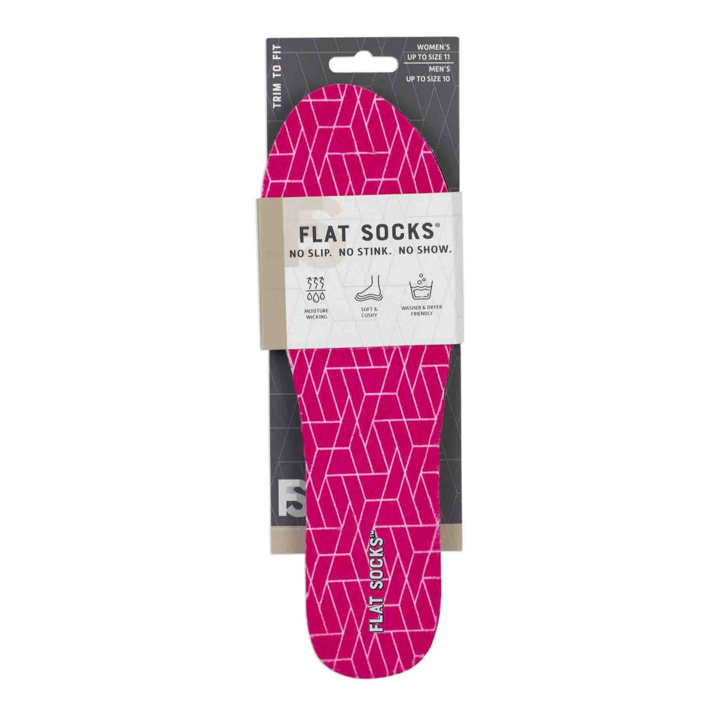 Pink Print Flat Socks